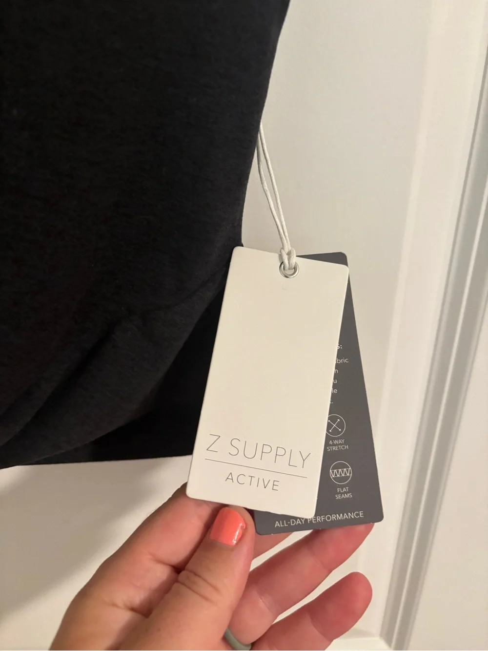 NWT Z SUPPLY Solstice Twist Crop Top Black Sands Charcoal Gray Size XS